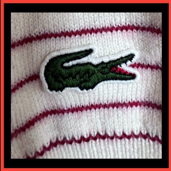 LACOSTE X DISNEY Collaboration Collector Minnie Striped Women Crewneck Sweater M - Picture 7 of 15